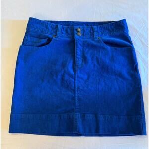 Patagonia Women's Blue Organic Cotton Corduroy Mini Skirt Size 6 Pockets